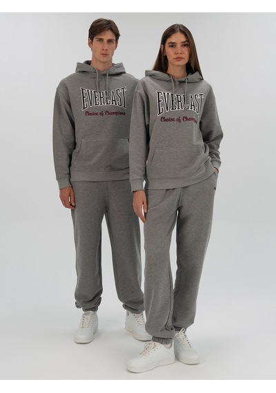 Everlast Heritage Champions Gri Unisex Hoodie Koyu Gri Melanj