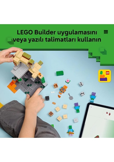 LEGO® Minecraft® Zombi Zindanı 21587 - 8 Yaş ve Üzeri Çocuklar için 3 Zombi Figürü İçeren Yaratıcı Oyuncak Yapım Seti (284 Parça)
