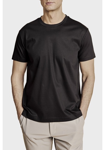 Brooks Brothers % 100 Pamuk Bisiklet Yaka T-shirt Erkek T Shirt Bbss26mts008112 Siyah