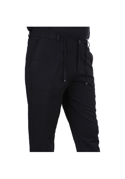 Dagoster Dmg23-619712 Siyah Normal Bel Düz Paça Jogger Erkek Pantolon Siyah