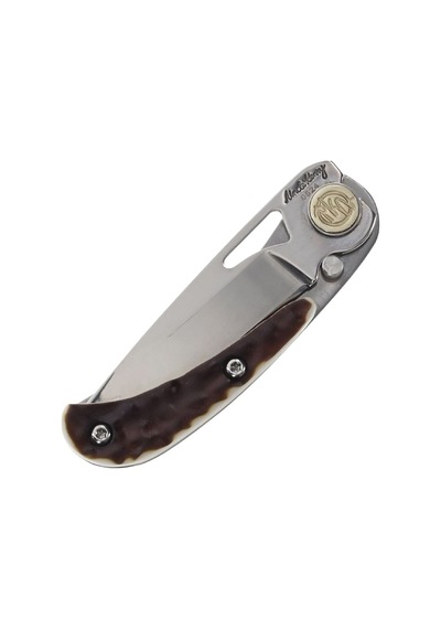 Schrade Uncle Henry Next Gen Pocket Knife Brown Staglon Handles Katlanır Kamp Çakı 1205105 Gümüş