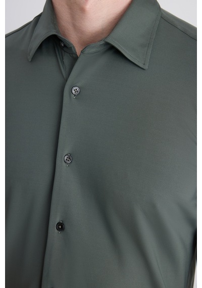 Twn Slim Fit Haki Örme Gömlek 5ec02ad04259m Çok Renkli