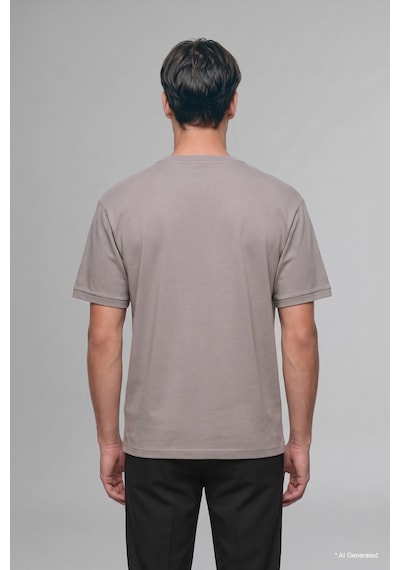 Defacto Kırışmaz Oversize Bisiklet Yaka Basic Kısa Kollu Tişört B6494ax26augr168 Gri-gr168
