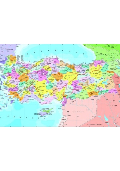 Puzmooyuncak Anatolian 260 Parça Puzzle Türkiye Siyasi Haritası