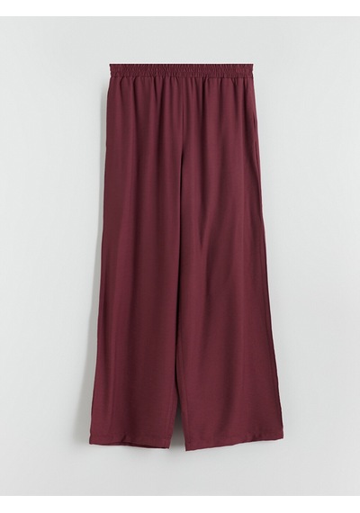 Lcw Modest Mürdüm Beli Lastikli Geniş Paça Kadın Pantolon