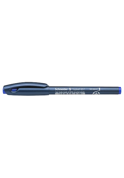 Kalem Topball 857, Sağlam Metal Sivri Uçlu, 0,6 Mm Mavi