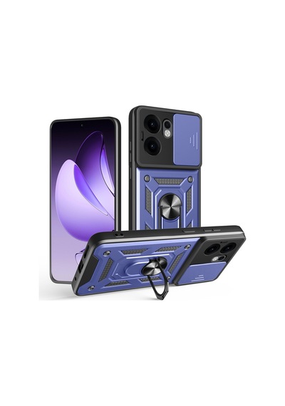 Nihcase Oppo Reno 13f 5g Kılıf Magnetik Standlı Kamera Korumalı Slide Sürgülü Cover Kapak