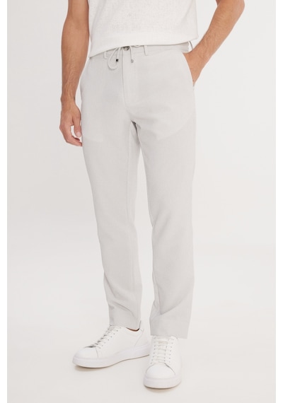 AC&Co / Altınyıldız Classics Erkek Grı Slim Fit Dar Kesim Beli Bağlamalı Çizgili Yan Cepli Casual Jogger Pantolon Gri AC&Co / Altınyıldız Classics Erkek Grı Slim Fit Dar Kesim Beli Bağlamalı Çizgili Yan Cepli Casual Jogger Pantolon Gri