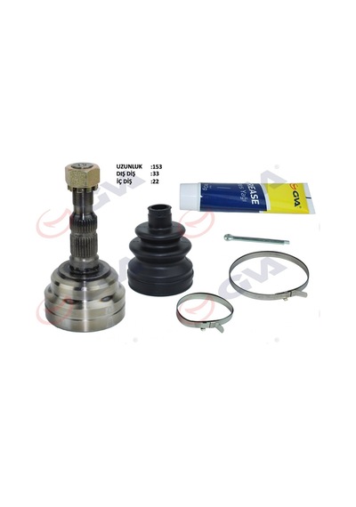 Aks - 27 - Kafası Dış Ön Astra G 1.4/1.6 16v 98-05 - Almparca - 33x22x52 153.5mm Adet