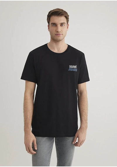 Mavi Jeans Baskılı Siyah Erkek T-shirt M066841-900 Siyah