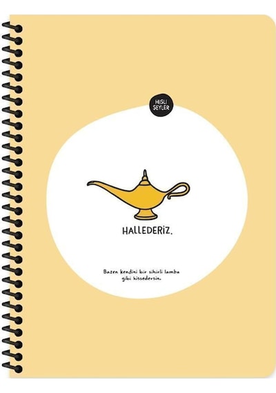 16,5 22,5 80yp.çiz.stickerli Defter - Dinlenmek Istiyorum Sarı