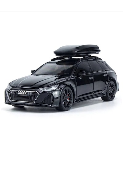 Che-zhı 1:24 Audi Rs6 Metal Siyah Renk Sesli Işıklı Model Araba