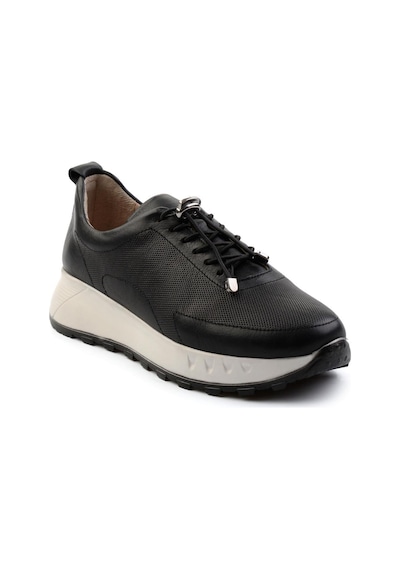 Bambi Siyah Leather Kadın Casual Ayakkabı K01518038603 Siyah
