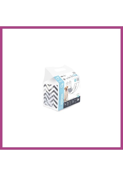 Gees Global Diapers Erkek Köpekler İçin Külot Bez Xlarge 12 Li 20x81 Cm Gbzs