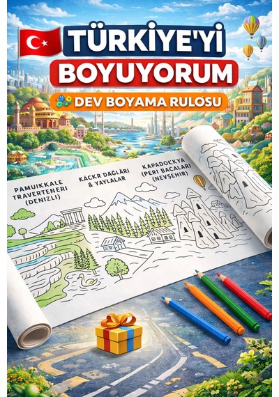 Türkiye Nin Doğal Ve Mimari Güzellikleri 6 Metrelik Dev Çocuk Boyama Rulosu