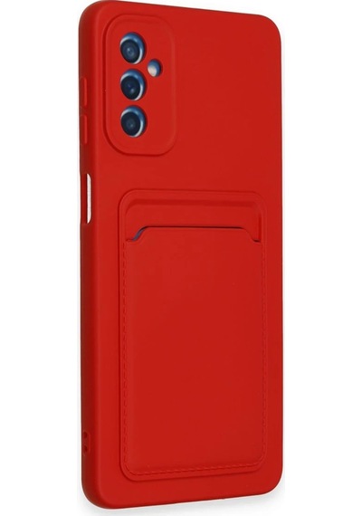 Cosmotex Newface Samsung Galaxy Uyumlu  A14 4g Kılıf Kelvin Kartvizitli Silikon - Kırmızı