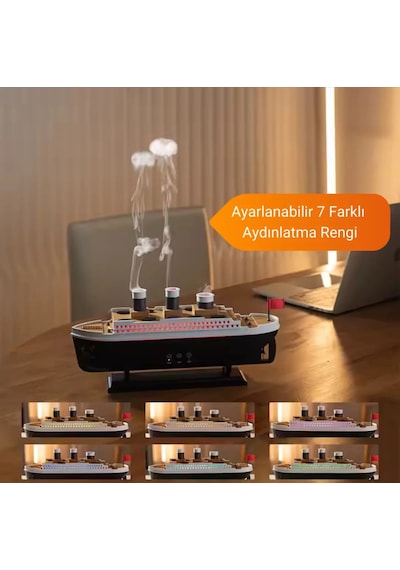 Titanic Gemi Modeli Aromaterapi Hava Nemlendirici