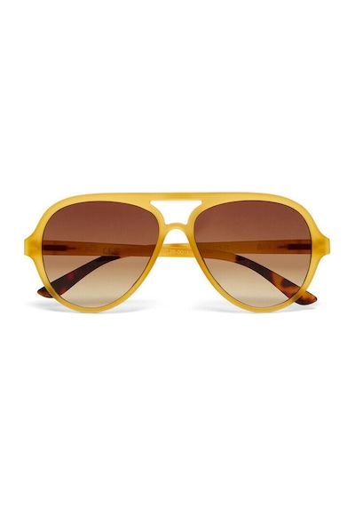 Okkia Alessio Unisex Güneş Gözlüğütransparan Sarı / Lens: Kahverengi Degrade Sarı
