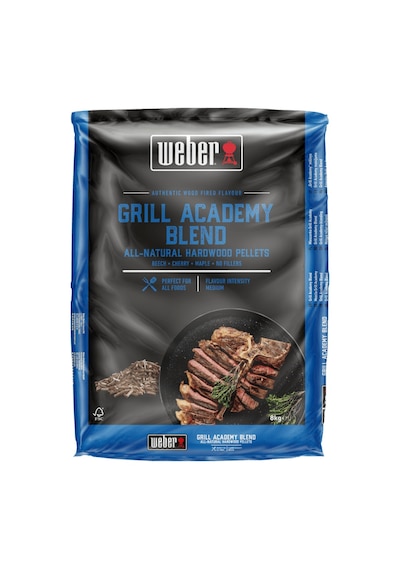 Weber Ahşağ Pelet Grill Academy Blend 8 Kg Siyah