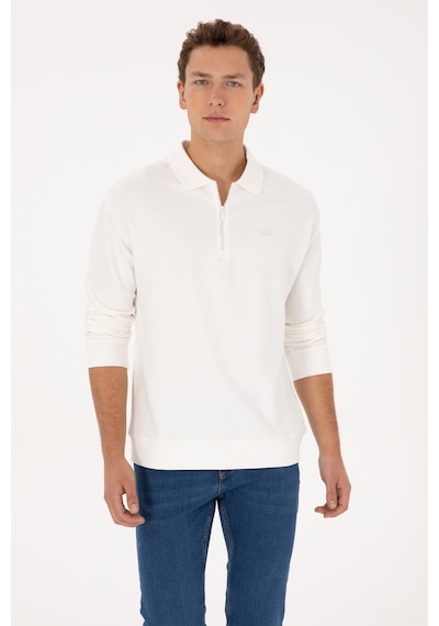 U.s. Polo Assn. Erkek Ekru Sweatshirt 50316484-vr184 Off Whıte