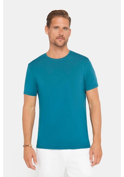 Tudors Erkek Slim Fit Dar Kesim Pamuklu Yumuşak Doku Likralı Esnek Kumaş Basic Petrol Bisiklet Yaka Tişört-31219 PETROL Tudors Erkek Slim Fit Dar Kesim Pamuklu Yumuşak Doku Likralı Esnek Kumaş Basic Petrol Bisiklet Yaka Tişört-31219 PETROL