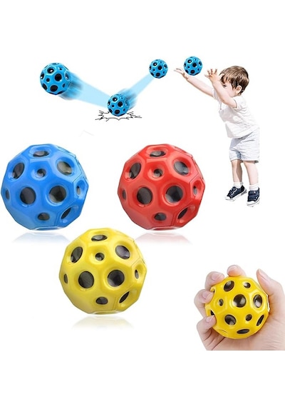 Yükseğe Zıplayan Delikli Bouncer Ball Space Ball Süper Uzay Topu