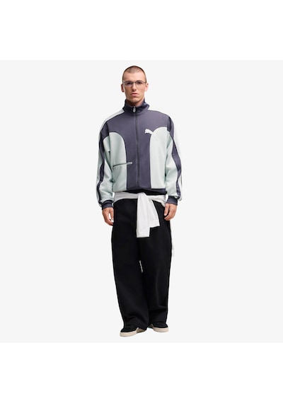 Puma T7 Tartan Track Erkek Mavi Ceket 636735 545591