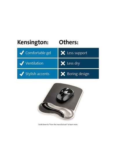 Kensington 62399 İkili Jel Bilek Destekli Fare Altlığı,gri