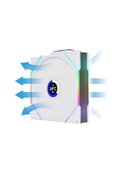 Lian Li Unı Fan Reverse Tl Wıreless Lcd 1x120mm Beyaz Kasa Fanı Azaz0llı0084