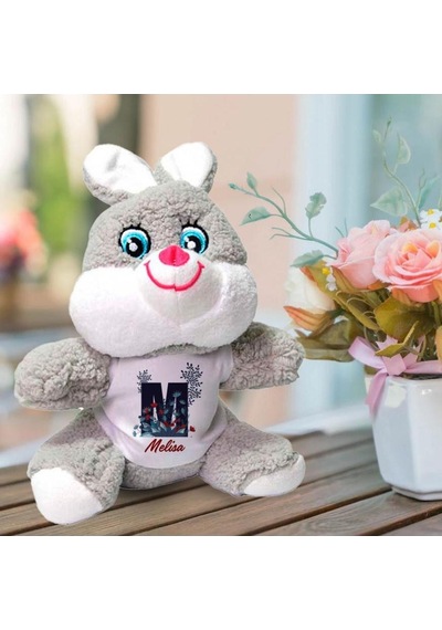 Kişiye Özel İsim Ve Harf Baskılı Peluş Tavşan Hk2451