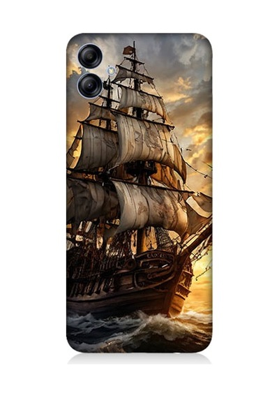 Samsung Galaxy A04e Uyumlu Yelkenli Gemi Desenli Silikon Kılıf