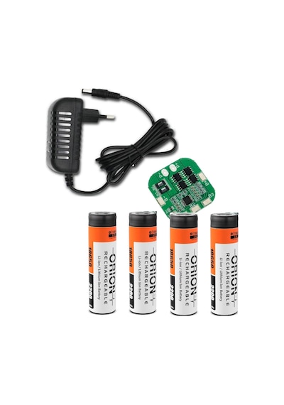 4 Adet Orion Li-ion Pil, 4s 20a Bms. Ve 18 Volt 1 Amper Adaptör