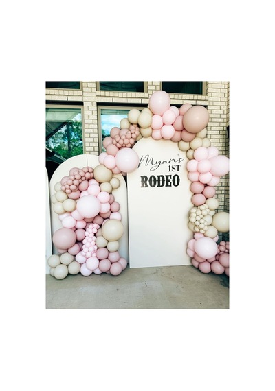 Makaron Pembe Pink Blush Beyaz Ve Deniz Kumu Balon Zinciri 100 Adet Mix