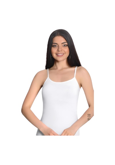 İki Yıldız Bayan Likralı İp Askılı Atlet 3'lü Paket 996 Siyah