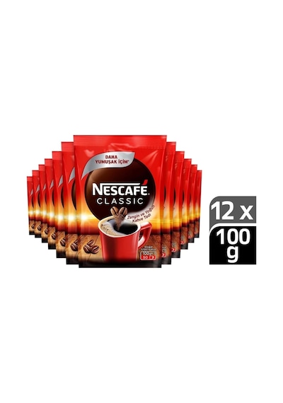 Nescafe Classic Çözünebilir Kahve Ekopaket 12 x 100 G