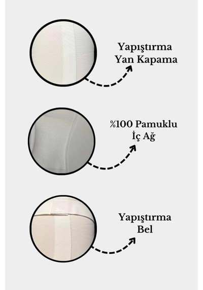 Sensu Kadın Yapıştırma Lazer Kesim Külot - Kts4055 Beyaz Kırmızı