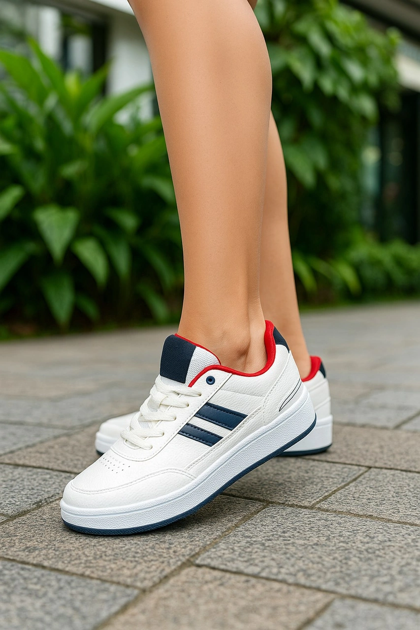 Günlük Erkek Sneaker Bağcıklı Oval Burun Dikiş Detay Tırtıklı Taban Bilek Destekli Spor Ayakkabı 351 Beyaz - Laci - Kırmızı Günlük Erkek Sneaker Bağcıklı Oval Burun Dikiş Detay Tırtıklı Taban Bilek Destekli Spor Ayakkabı 351 Beyaz - Laci - Kırmızı