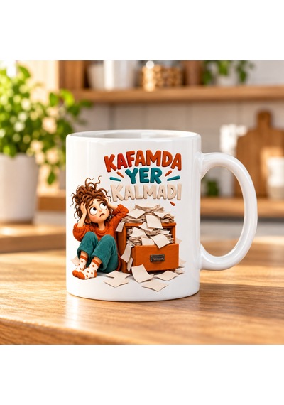 Erdo Ticaret Fikir Kalabalığı Tasarımlı Porselen Kupa - Model 814 Erdotıca