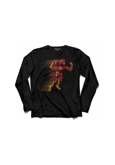 Flash Run Logo Tasarım Uzun Kollu Tişört Baskılı Çocuk T-shirt 001