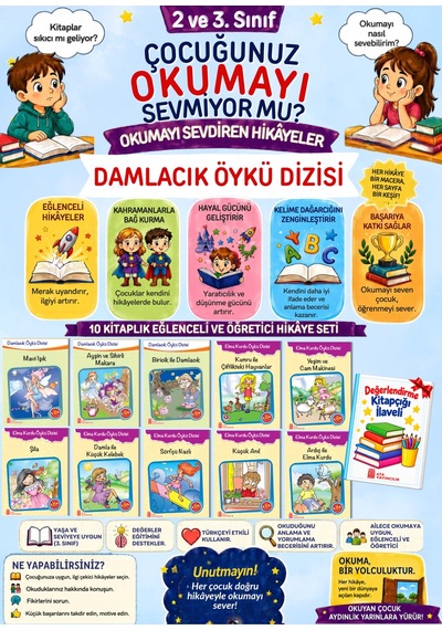 3.sınıflar İçin Öğretmen Onaylı Hikaye Seti 10'lu