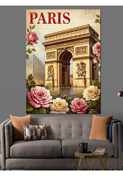 Ahşap Tablo Paris Zafer Takı Tarihi Yapı