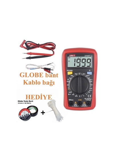 Unit Ut 33 C+ 600v Avuçiçi Dijital Multimetre + Globe Bant