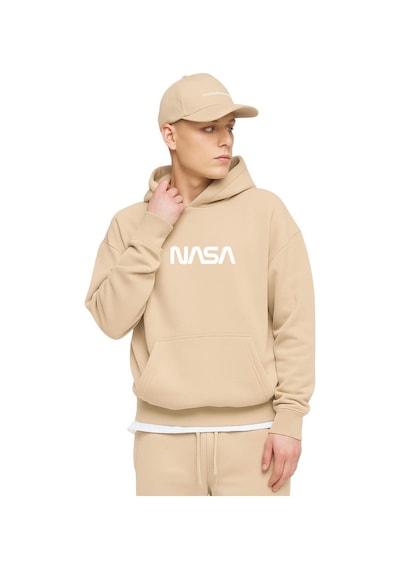 Benroma 3 İplik Penye Nasa Baskılı Sweatshırt Bej