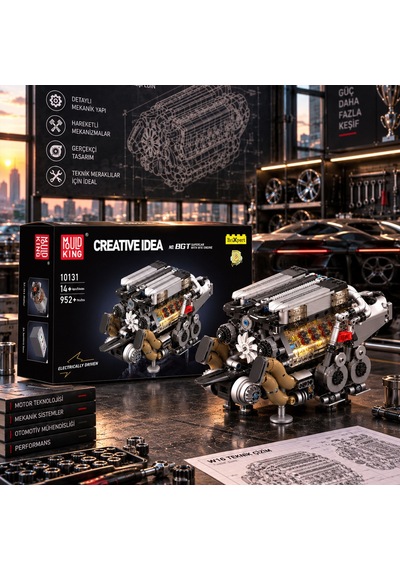 Mould King 10131 BGT W16 Motor Yapım Seti | 952 Parça - güncelleme