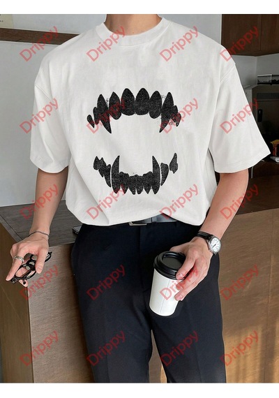 Flood Of Style Unisex Teeth Tshirt Beyaz