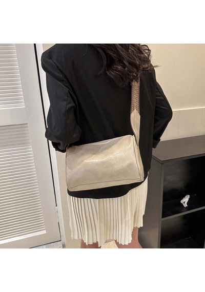 Dachuang Girly Geniş Vuruş Tek Omuzlu Crossbody Çanta-vintage Tarzı Kadınsı El Çantası Dark Brown