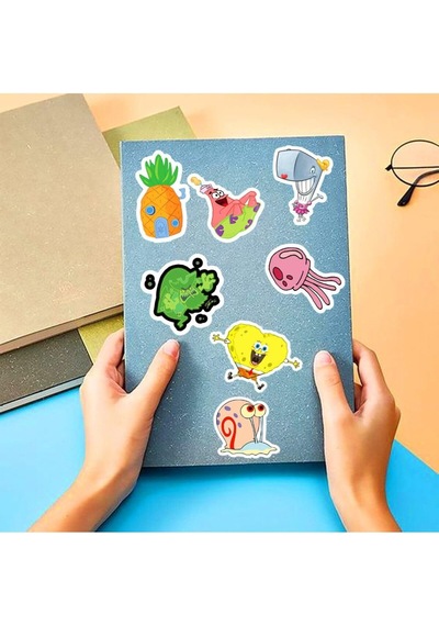 Süngerbob Kareşort Defter Suluk Laptop Notebook Tablet Telefon Kılıf Sticker Seti