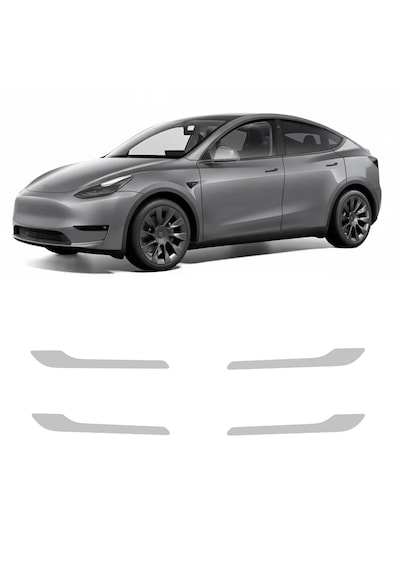 Tesla Model Y 2021 Juniper Kapı Kolları , Hazır Kesim, 210 Mikron Ppf Tpu, Şeffaf Boya Koruma Filmi
