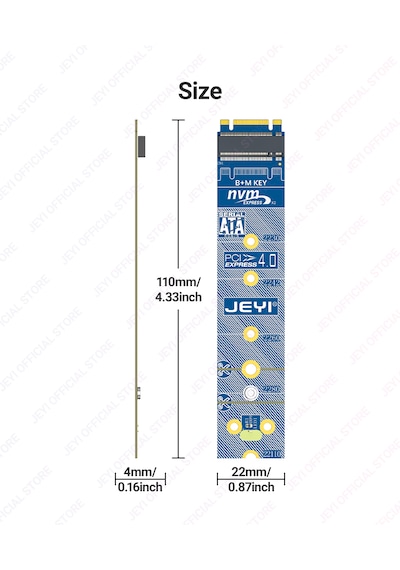 Jeyı M.2 Nvme Sata Çevirici Dönüştürücü M-key Nvme-pcıe 4.0 X4 64