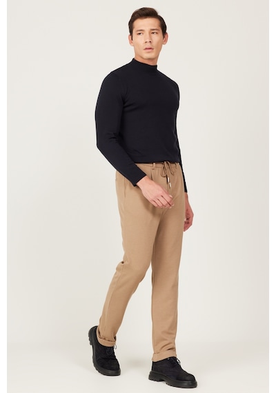 AC&Co / Altınyıldız Classics Erkek Vızon Slim Fit Dar Kesim Beli Bağlamalı Esnek Pantolon Vizon AC&Co / Altınyıldız Classics Erkek Vızon Slim Fit Dar Kesim Beli Bağlamalı Esnek Pantolon Vizon